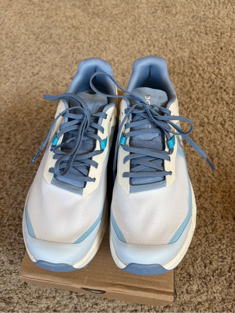 Women's Light Blue & White Athletic Sneakers with Cushioned Support